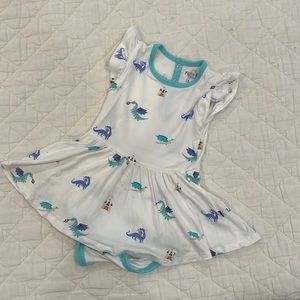 Kyte Baby Short Sleeve Twirl Bodysuit Dragon 12-18 mos
